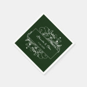 Serviette En Papier Serviettes de Fête des mariées Emerald Green (Coin)