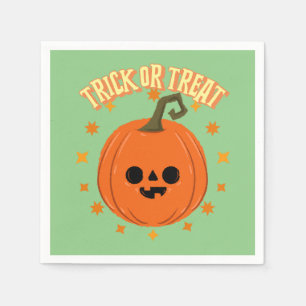 Serviette En Papier Serviettes de fête d'Halloween citrouille Tri ou t