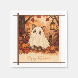 Serviette En Papier Serviettes de fête d'Halloween Costume de fantôme