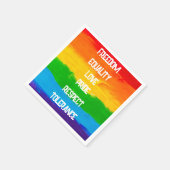 Serviette En Papier Serviettes de fête Drapeau de la fierté arc-en-cie (Coin)