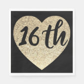 Serviette En Papier Serviettes de fête du 16e anniversaire (Devant)
