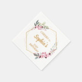 Serviette En Papier Serviettes de fête du 21e anniversaire Cerry Bloss (Coin)