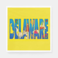 Serviettes de fête du Delaware