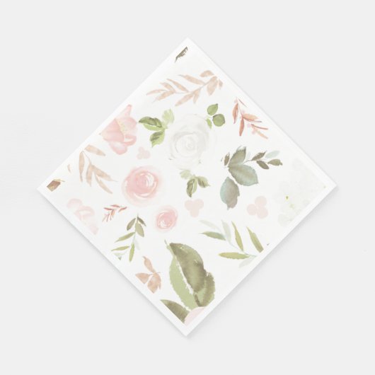 Serviette En Papier Serviettes de fête en fleurs d'eucalyptus rose blu (Coin)
