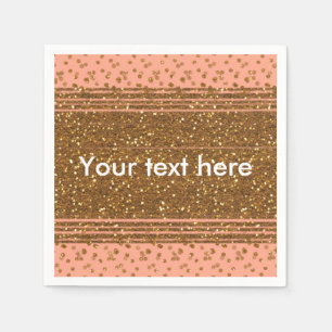 Serviette En Papier Serviettes de fête en points de confettis rose pêc
