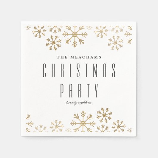 Serviette En Papier Serviettes de fête enneigées éparpillées (Devant)