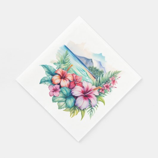 Serviette En Papier serviettes de fête hawaïenne (Coin)