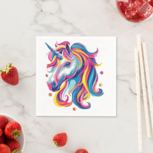 Serviette En Papier Serviettes de fête Licorne Magique