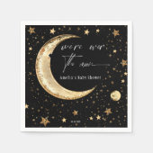 Serviette En Papier Serviettes de fête Lune Or Céleste (Devant)