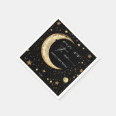 Serviette En Papier Serviettes de fête Lune Or Céleste (Coin)