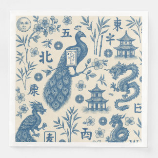 Serviette En Papier Serviettes de fête Mahjong Toile