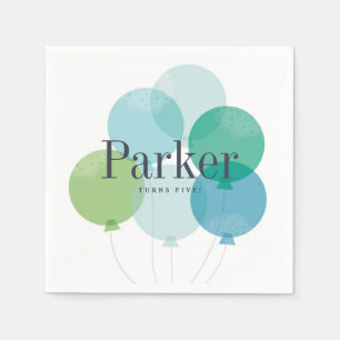 Serviette En Papier Serviettes de fête modernes avec ballons