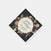 Serviette En Papier Serviettes de fête noires (Coin)