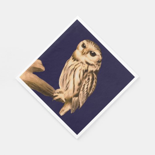 Serviette En Papier serviettes de fête oiseaux sauvages nature Chouett (Coin)