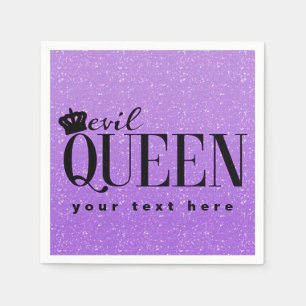 Serviette En Papier Serviettes de fête pailletées violettes REINE MAUV