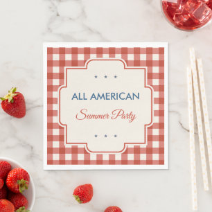 Serviette En Papier Serviettes de fête patriotiques Americana vintage