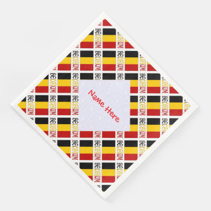 Serviette En Papier Serviettes de fête personnalisées avec drapeau de