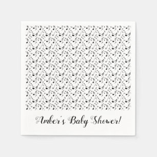 Serviette En Papier Serviettes de fête personnalisées sur la musique