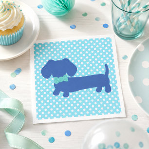 Serviette En Papier Serviettes de fête pour chien saucisse Dachshund b