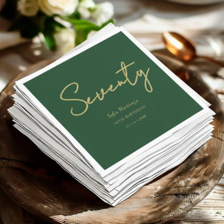 Serviette En Papier Serviettes de fête pour soixante-dixième anniversa