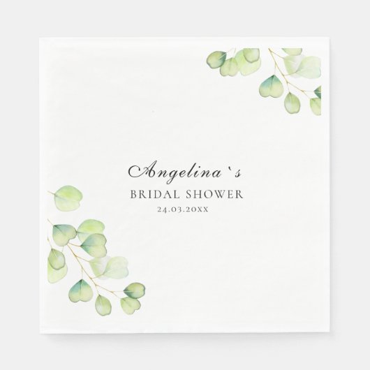 Serviette En Papier Serviettes de fête pour un shower de mariage. (Devant)