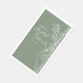 Serviette En Papier Serviettes de fête pour une douche d'épouse. (Coin)