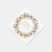 Serviette En Papier Serviettes de fête prénuptiale Fleurs sauvages vio (Coin)