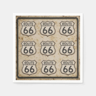 Serviette En Papier Serviettes de fête Route 66 Retro Road Trip