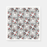 Serviettes de fête Sugar Skulls Jour des morts