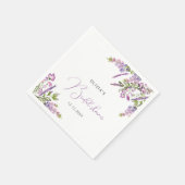 Serviette En Papier Serviettes de Fêtes des mariées florales violettes (Coin)