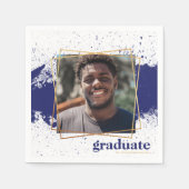 Serviette En Papier Serviettes de fin d'études marrantes Marine & Gold (Devant)