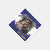 Serviette En Papier Serviettes de fin d'études marrantes Marine & Gold (Coin)