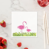 Serviette En Papier Serviettes de Flamant rose (En situation)