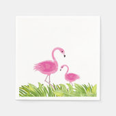 Serviette En Papier Serviettes de Flamant rose (Devant)