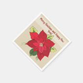 Serviette En Papier Serviettes de fleurs de Poinsettia (Coin)