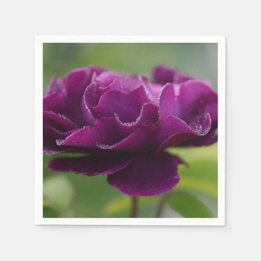 Serviette En Papier Serviettes de fleurs violettes (Devant)
