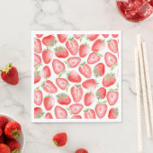 Serviette En Papier Serviettes de fraises | Anniversaire des fraises (En situation)
