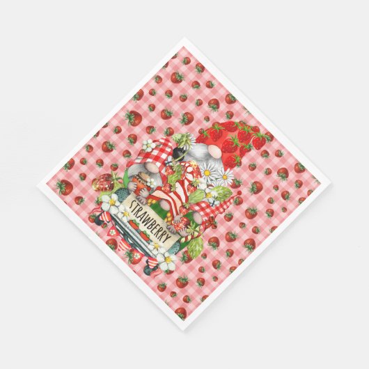 Serviette En Papier Serviettes de fraises fraîches Gnome (Coin)