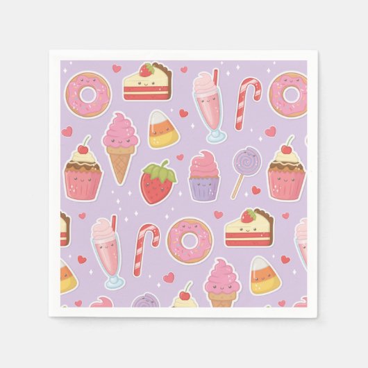 Serviette En Papier Serviettes de friandises (Devant)