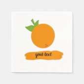Serviette En Papier Serviettes de fruits à l'orange mignonnes avec tex (Devant)