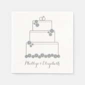 Serviette En Papier Serviettes de gâteau Mariage vert de mer (Devant)