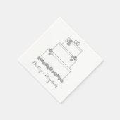 Serviette En Papier Serviettes de gâteau Mariage vert de mer (Coin)