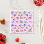 Serviette En Papier Serviettes de gâteau Preppy Mardi Gras King (En situation)