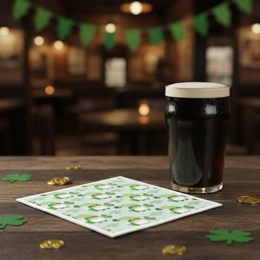 Serviette En Papier Serviettes de gnome pour la Saint-Patrick