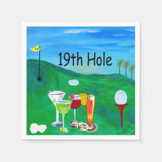 Serviette En Papier Serviettes de golf du 19ème trou