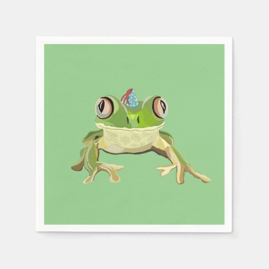 Serviette En Papier Serviettes de grenouille (Devant)