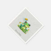 Serviette En Papier Serviettes de grenouille à fleurs (Coin)