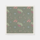 Serviette En Papier Serviettes de gribouillis de Noël Robin (Devant)