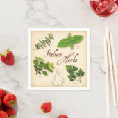 Serviette En Papier Serviettes de Herbes italiennes (En situation)