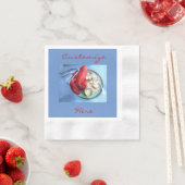 Serviette En Papier serviettes de homard rouge customisées (En situation)